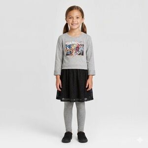 DC Super Heroes Girls Comics Crochet Lace Skirt Dress Size XL 14-16 New NWT